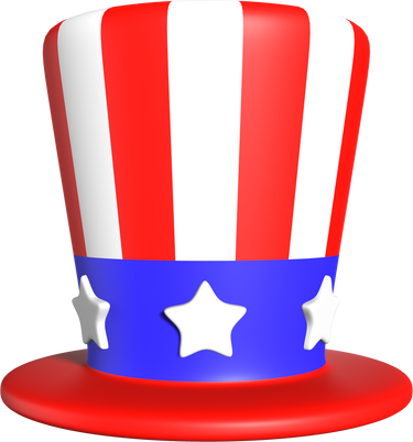 American Hat 3D Render